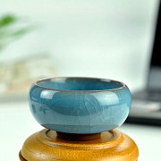 Ice-Crackle Teacup - Blue color