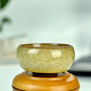 Ice-Crackle Teacup - Yellow color