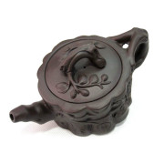 Bamboo Design Purple Clay Teapot