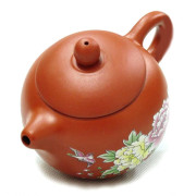 Peony Printed Purple Clay Teapot